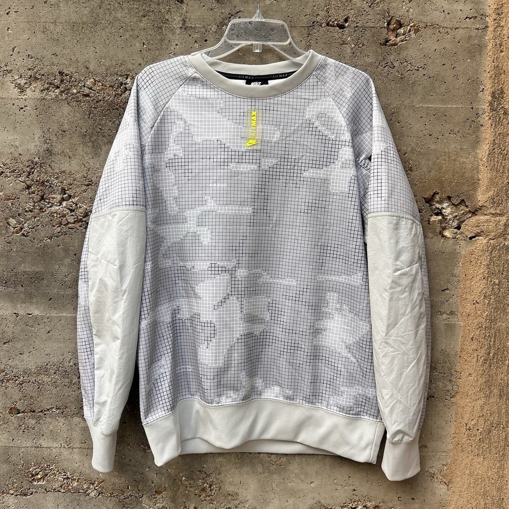 Nike Air Max Camo Crewneck Sweater Men Sz Large